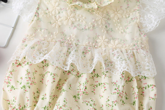 2021 Summer New Arrival Baby Girl Baby Lace Skirt Cute Baby Hare Clothes All-Body Clothes Climbing Clothes