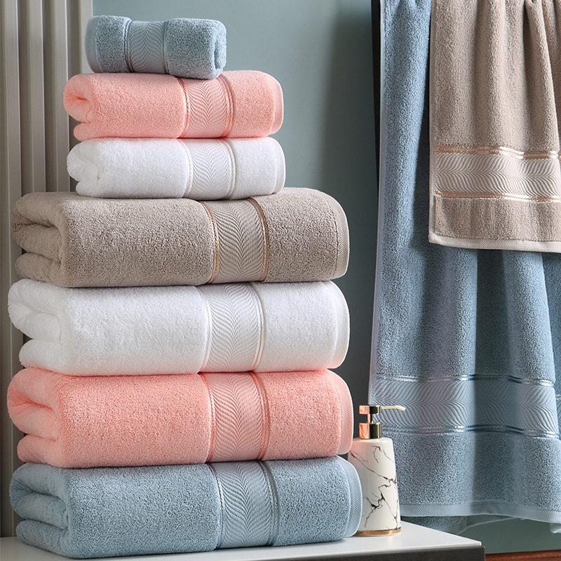 Ibell three-piece cotton towel ins children's face towel beauty salon scarf cotton bath towel embroidered logo