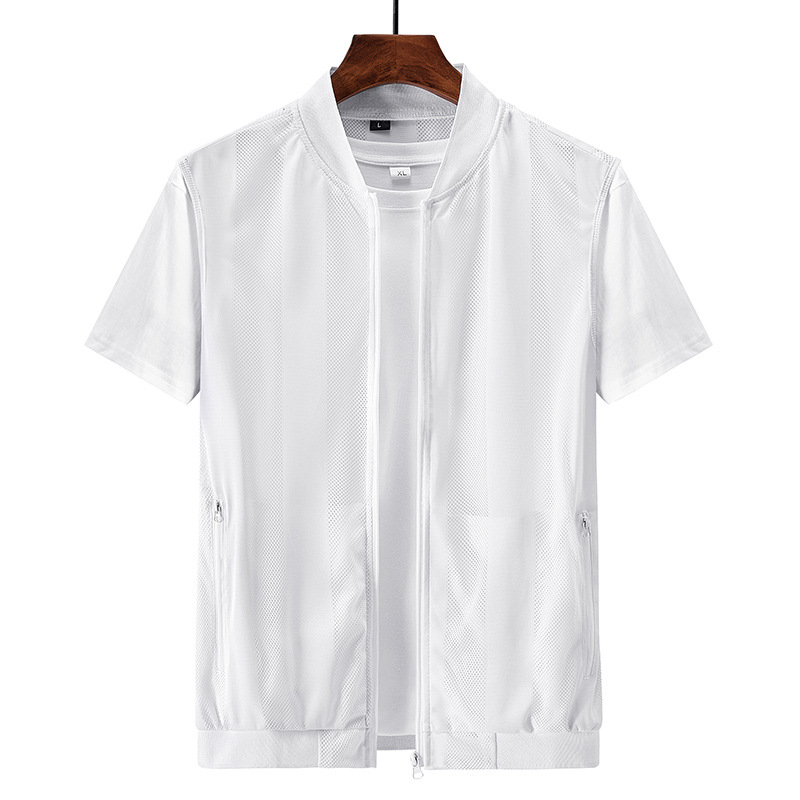 Summer Ultra-thin Men's Vest Sleeveless Waistcoat Men's Sports Thin Vest Outer Wear Lightweight Breathable Skin T-shirt