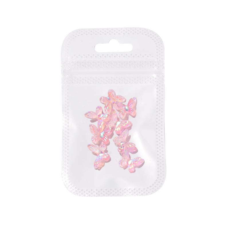8 nail art double-layer Aurora Butterfly jewelry popular online popular summer three-dimensional magic color decorative nail diamond accessories