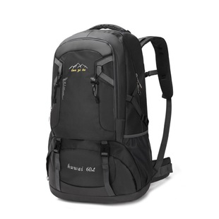 60L large capacity outdoor mountaineering bag waterproof nylon travel bag couple shoulders leisure men and women sports backpack