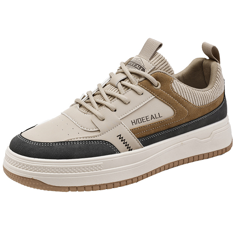 Men's shoes Autumn 2023 new men's board shoes men's Korean-style fashionable all-match non-slip wear-resistant sports casual leather shoes