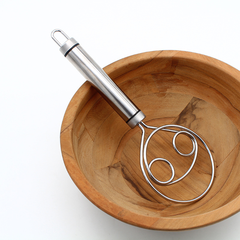 Stainless steel flour mixer single eye coil baking gadget egg beater and dough flour mixer