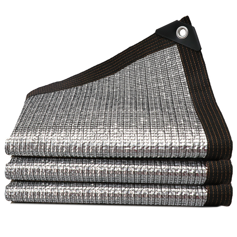 Foreign Trade Shading Net Aluminum Foil Shading Net Encrypted Thickened Flame Retardant Sunscreen Net Household Yard Shading Net Dustproof and Heat Insulation