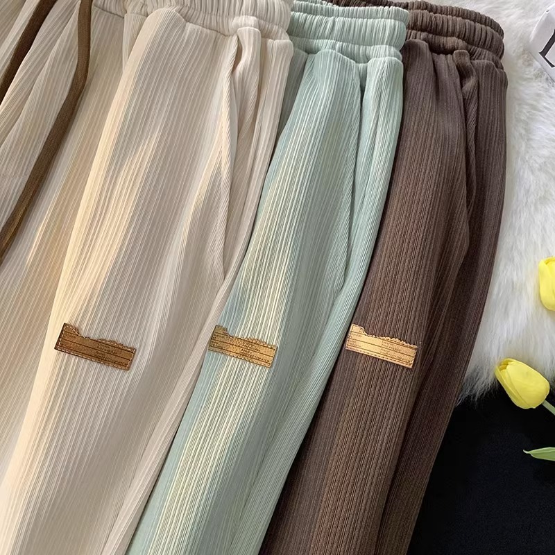 Ice Silk Pants Men's Quick-drying Casual Pants Men's Summer New Arrival Trousers Breathable Loose Men's Pants Draping Wide-leg Pants for Boys