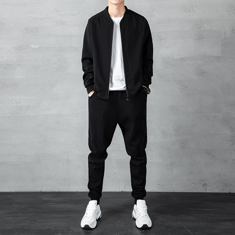 Sweater sweatpants sports suit men's 2023 Spring and Autumn New hooded T-shirt casual pants fashion brand coat men