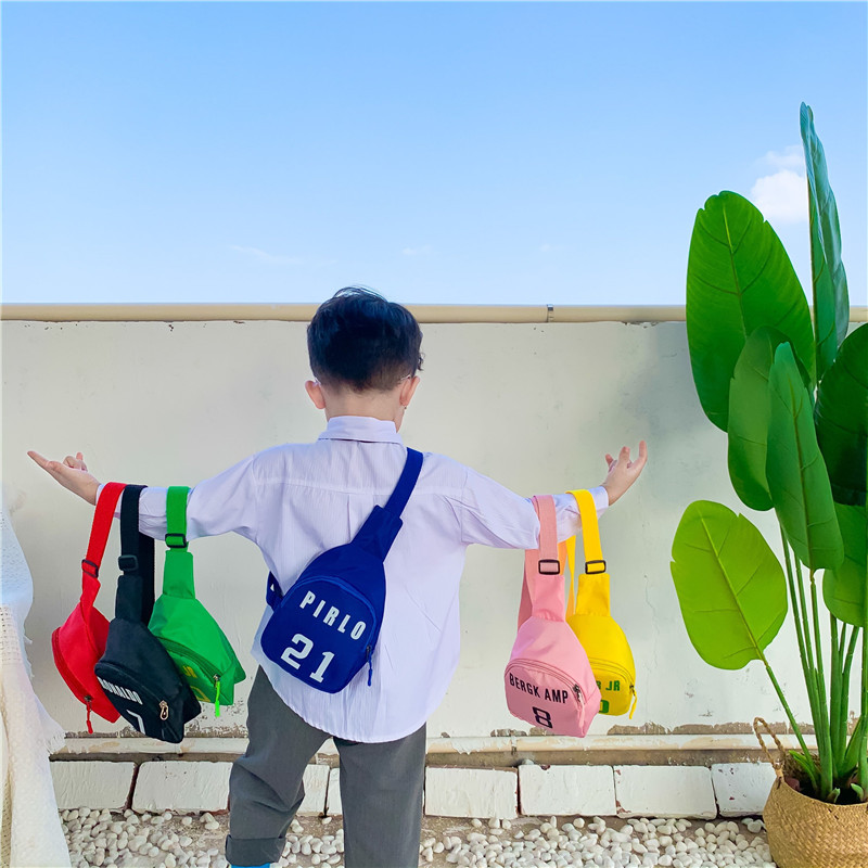 Children's Bags Wholesale Fashion Letters Girls' Chest Bag Casual Sports Boys Shoulder Bag All-match Crossbody Bag