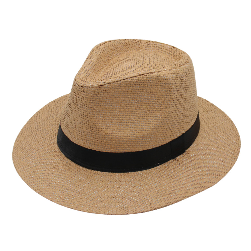 春夏外贸新款巴拿马草帽厄瓜多尔帽子绅士男纸帽遮阳挡脸大爵士帽