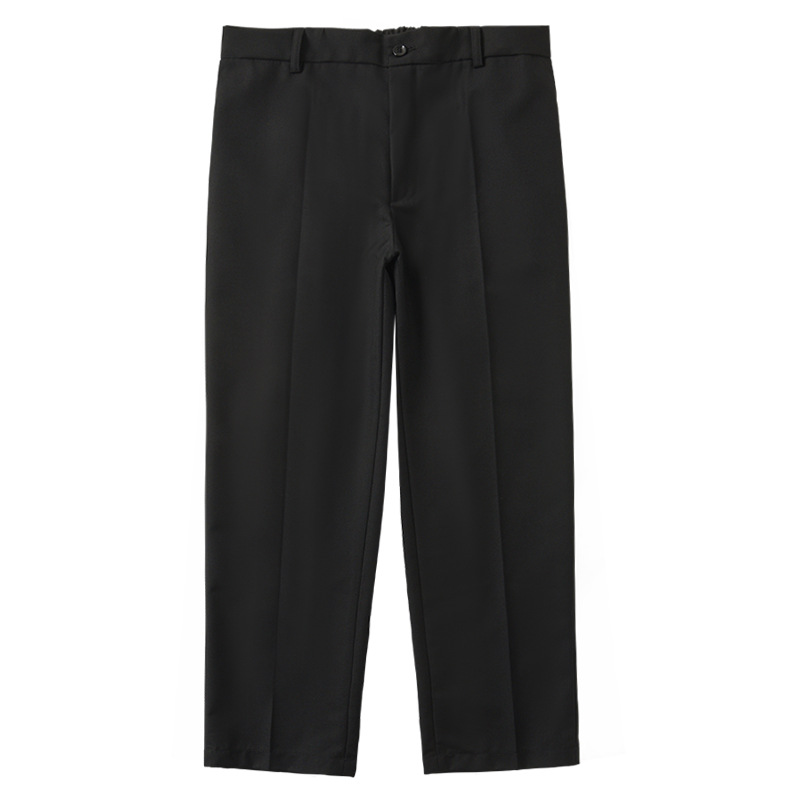Chubby Children's Trousers Children's Black Suit Pants Boys' Plus Fat Loose Dress Trousers for Big Children and Primary School Students School Uniform Pants
