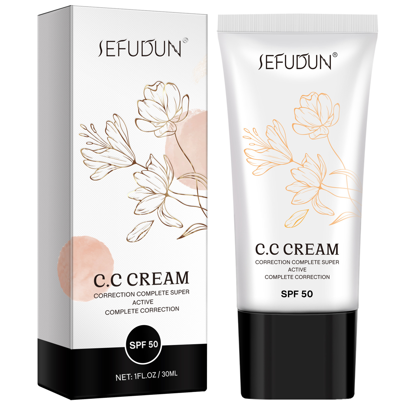 SEFUSDUN pre-makeup isolation cream moisturizing non-stuck powder brightening skin color lightweight clothing CC isolation cream 30ml