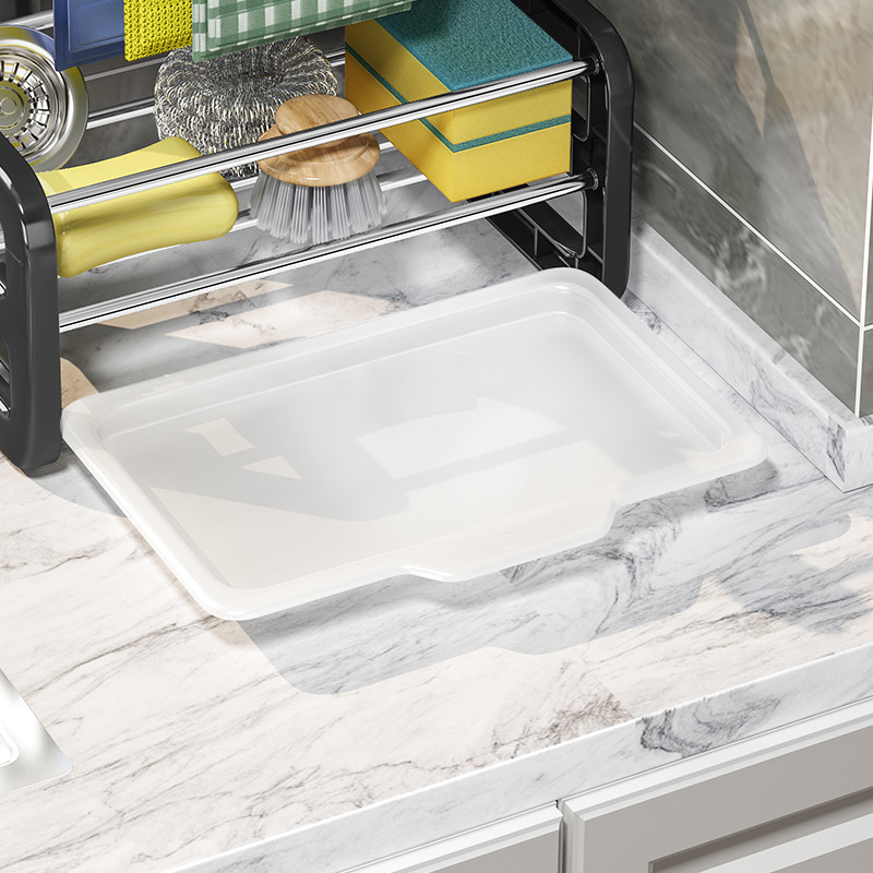 New version Little Swan Rag rack kitchen storage rack punch-free countertop wall hanging sponge draining White cleaning cloth storage rack