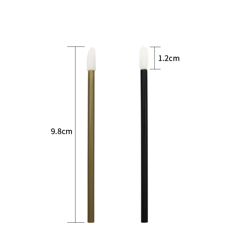 in stock 50 pcs/pack disposable hollow mini lip brush portable transparent lipstick lip stick hollow lip brush