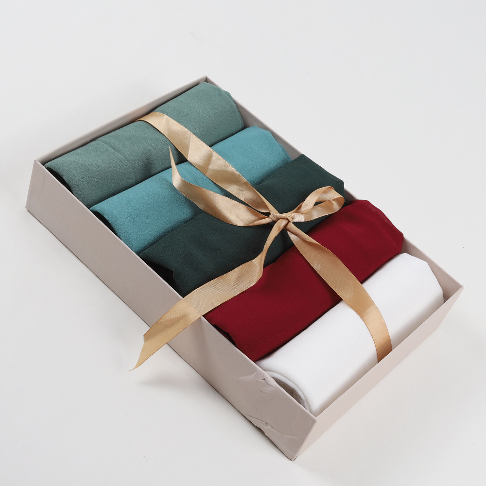 5 Pack Gift Box for Sale Cross-border AliExpress Amazon Malaysia High Quality Pearl Chiffon Scarf