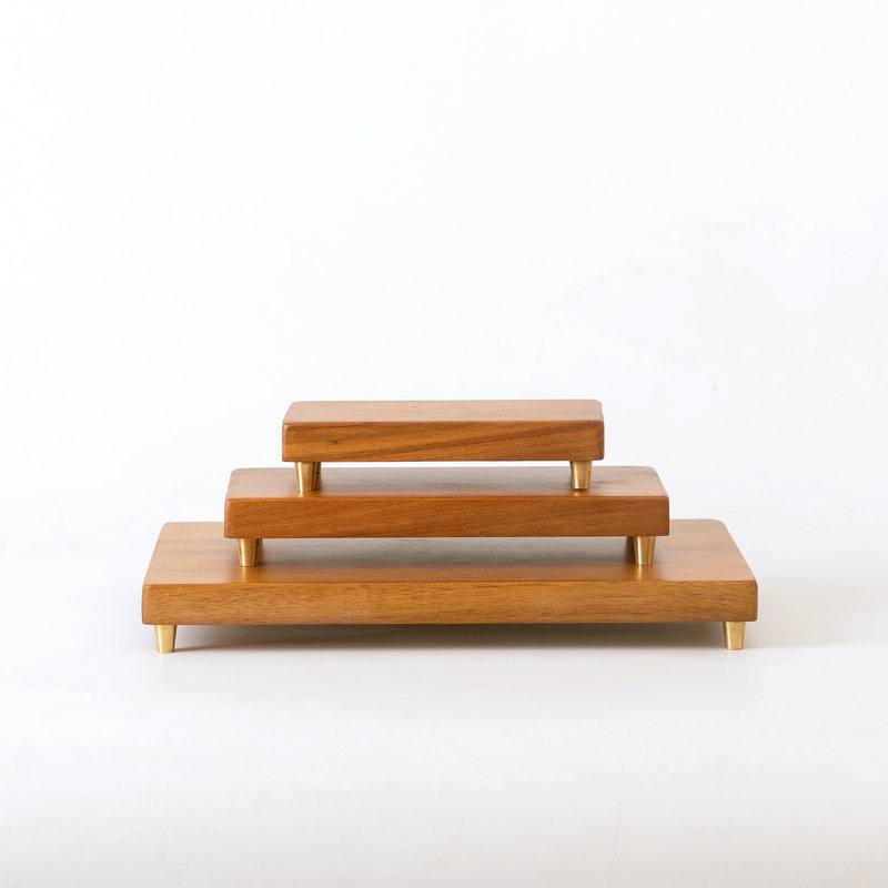 Craft Display Solid Wood Base Stone Decoration Wood Bonsai Basin Ornament Base New Chinese Style