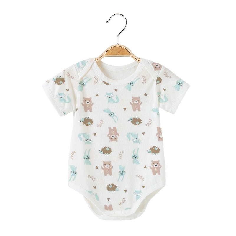 Baby short-sleeved jumpsuit cotton thin vest for boys and girls baby 0-12 months summer climbing newborn clothes