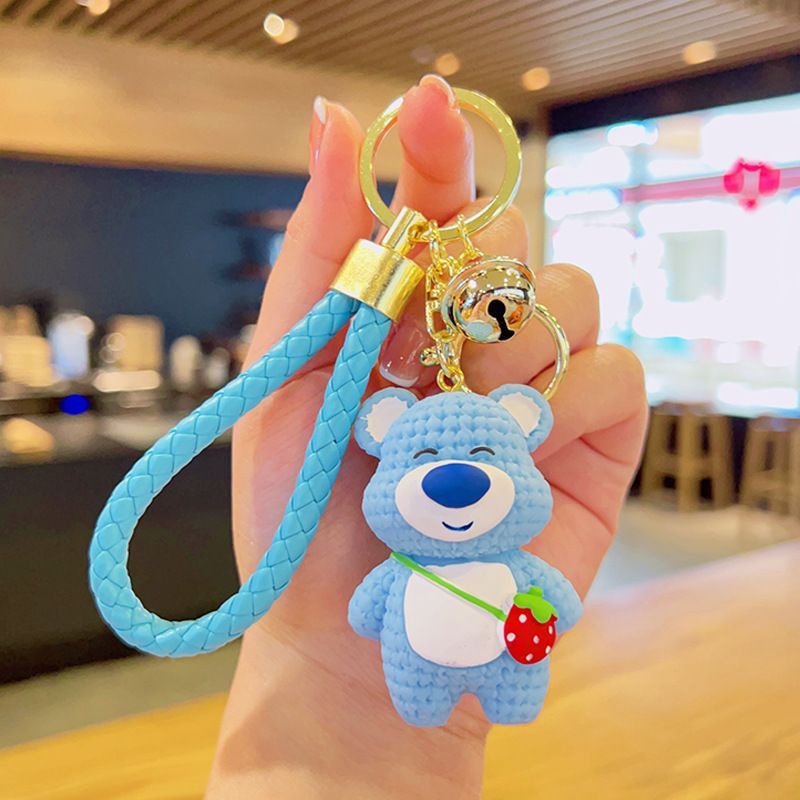 Cute Strawberry Bear-Blue