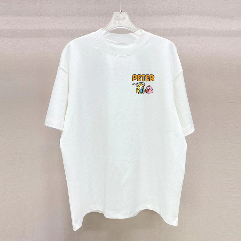 Heavy 230g Pure Cotton Men's and Women's White T-Shirt Korean Loose Couple's Short Sleeve Top Women's ins Trendy White T-Shirt