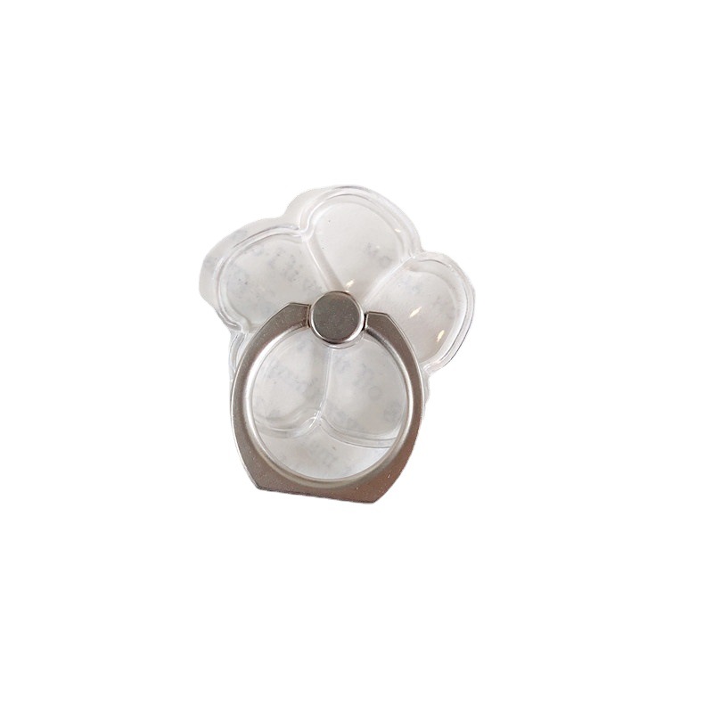 PC acrylic diamond ring transparent ring buckle crystal ring buckle holder transparent metal ring buckle mobile phone holder