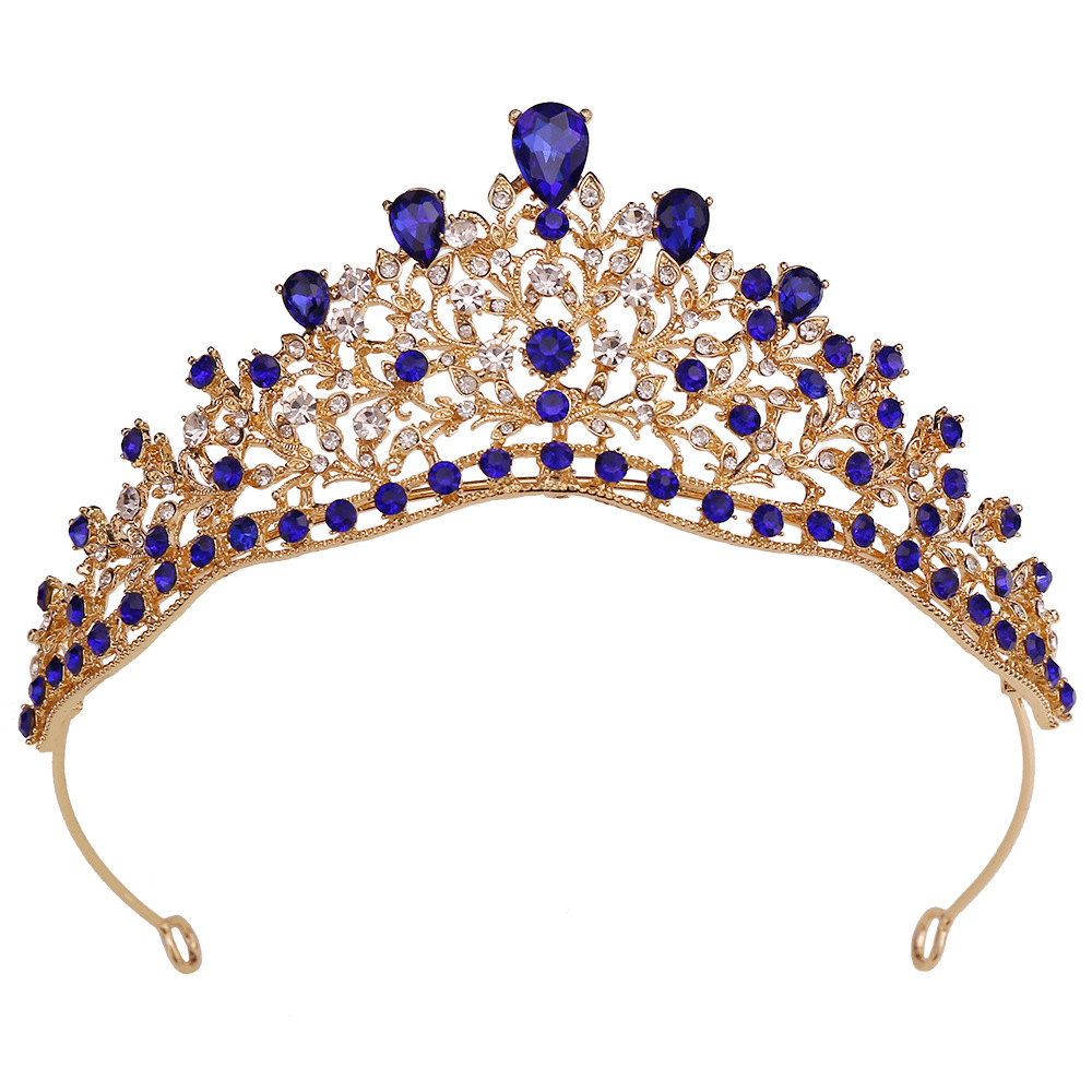 H1422 bridal headdress Baroque red rhinestone small crown simple crystal headdress bridal party foreign trade headband