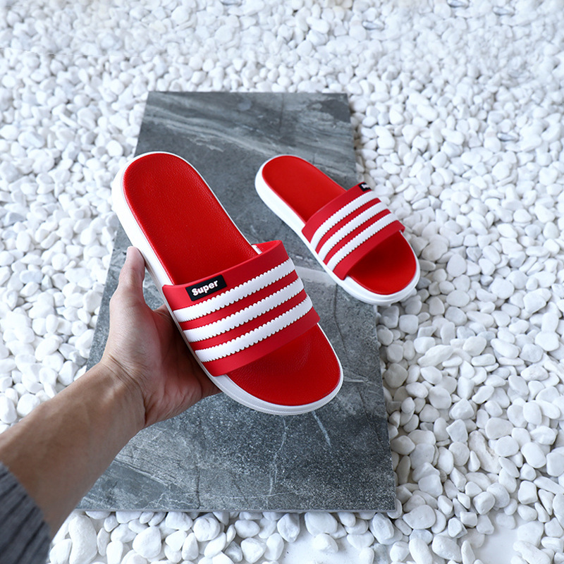 Factory slippers wholesale couples summer indoor and outdoor wear one-word slippers men's non-slip sandals women's simple factory wholesale