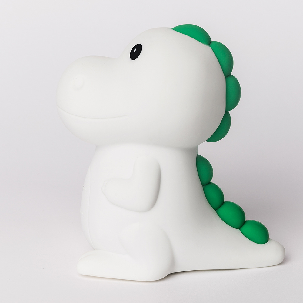 Creative dinosaur silicone night light LED light USB charging warm light colorful racket color changing dimming Hart Dragon Night Light