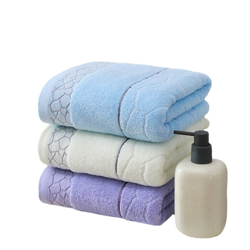 Factory wholesale adult thick solid color cotton bath towel baby absorbent soft hotel embroidery logo gift