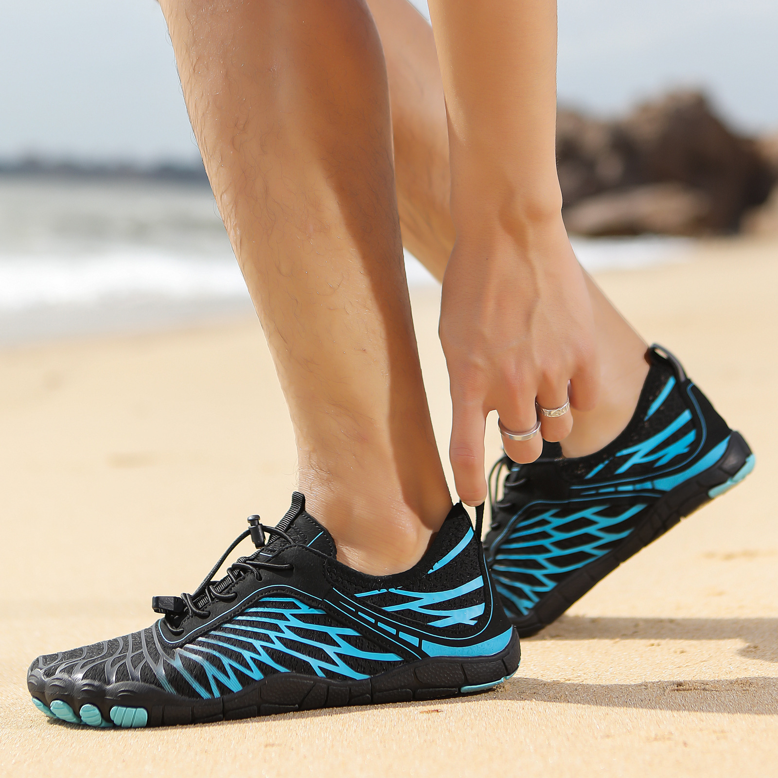 New Hiking Shoes Amphibious Shoes Lightweight Swimming Large Size Non-Slip Wading Shoes Quick-Dry Diving Beach Shoes