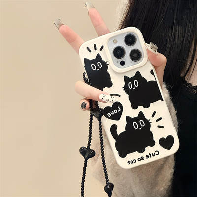 Zhitai iphone15Pro mobile phone shell 14Promax Apple 13 wheat shell 12/11 cartoon 78plus bracelet