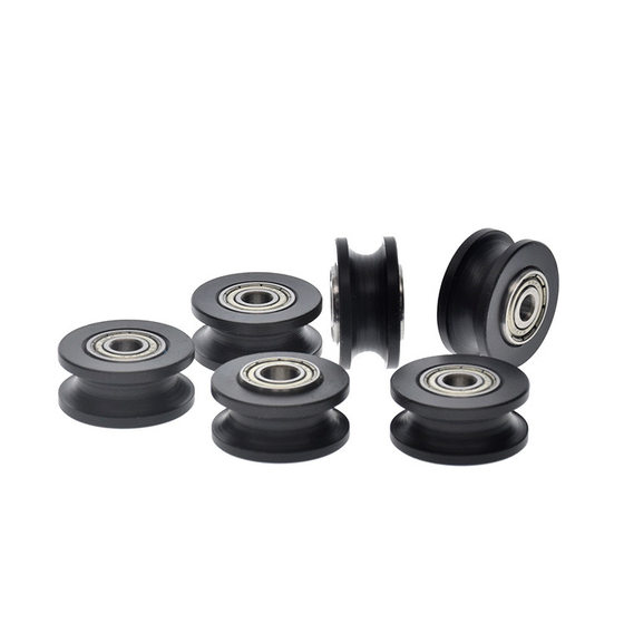 608 Plastic-Coated U-Groove Bearing Pulley, Plastic-Coated Pulley, U-Shaped Pulley, Door and Window Roller, Hanging Wheel, Drawer Track Guide Wheel
