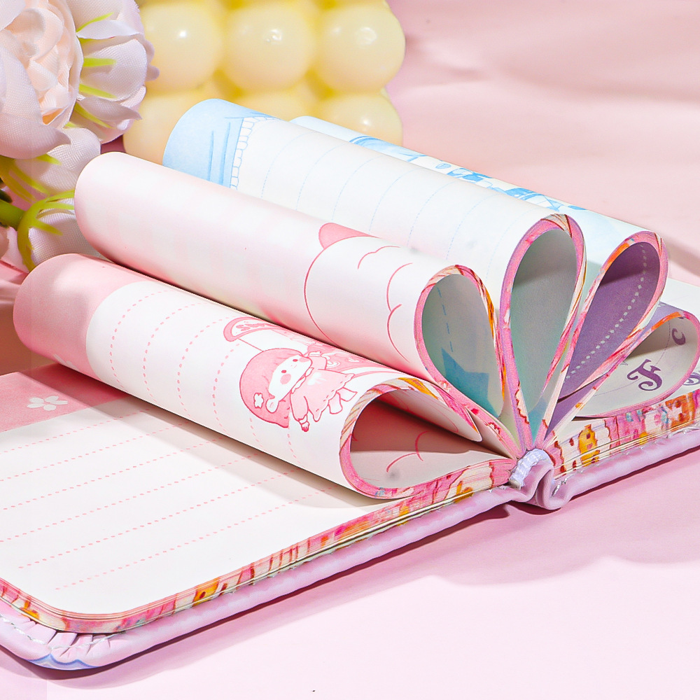 High-value Leather Magnetic buckle notebook cute mini cartoon notebook creative notebook wholesale