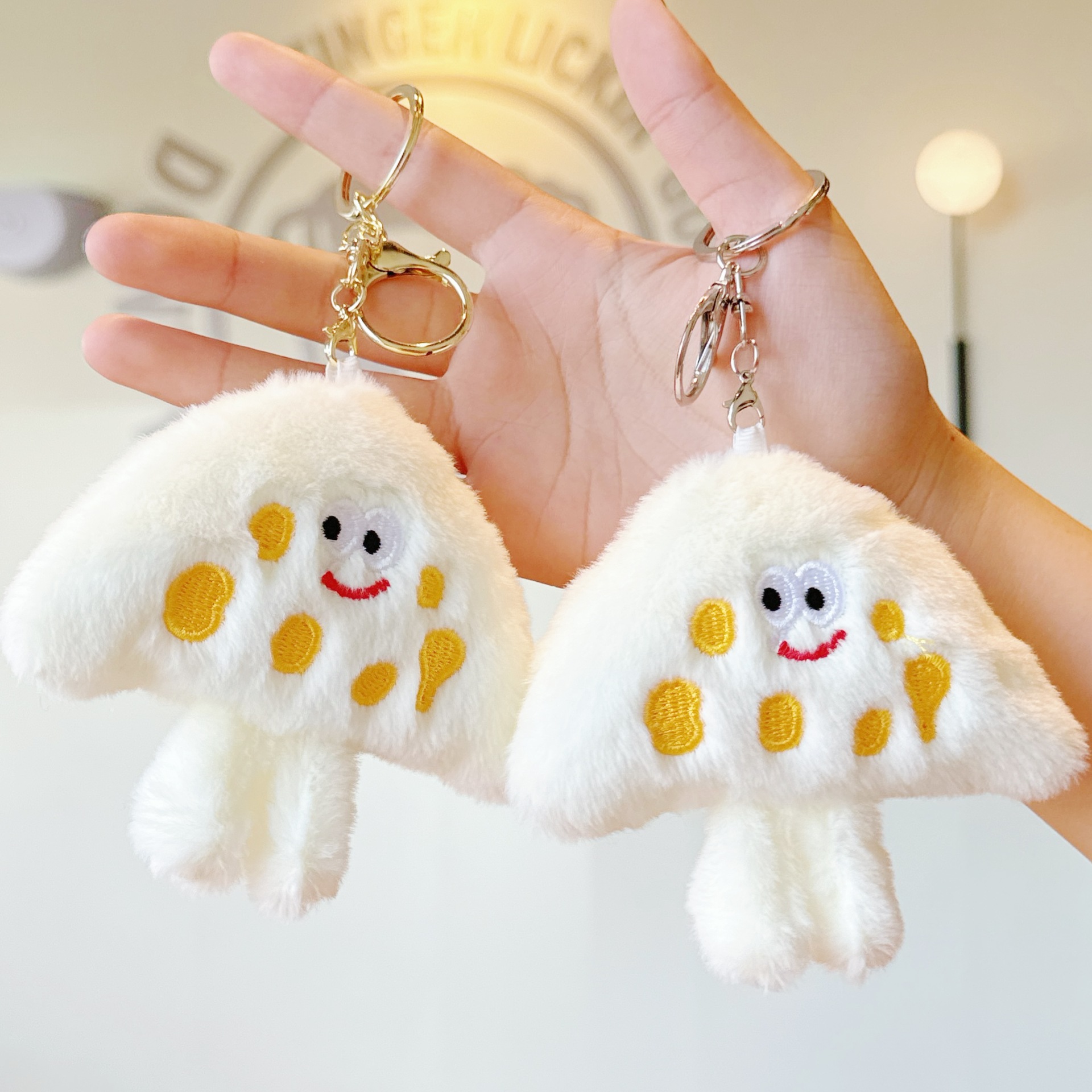 Japanese Cute Funny Sliced Cheese Plush Toy Red Riding Book Explosive Student Bag Pendant Cheese Keychain