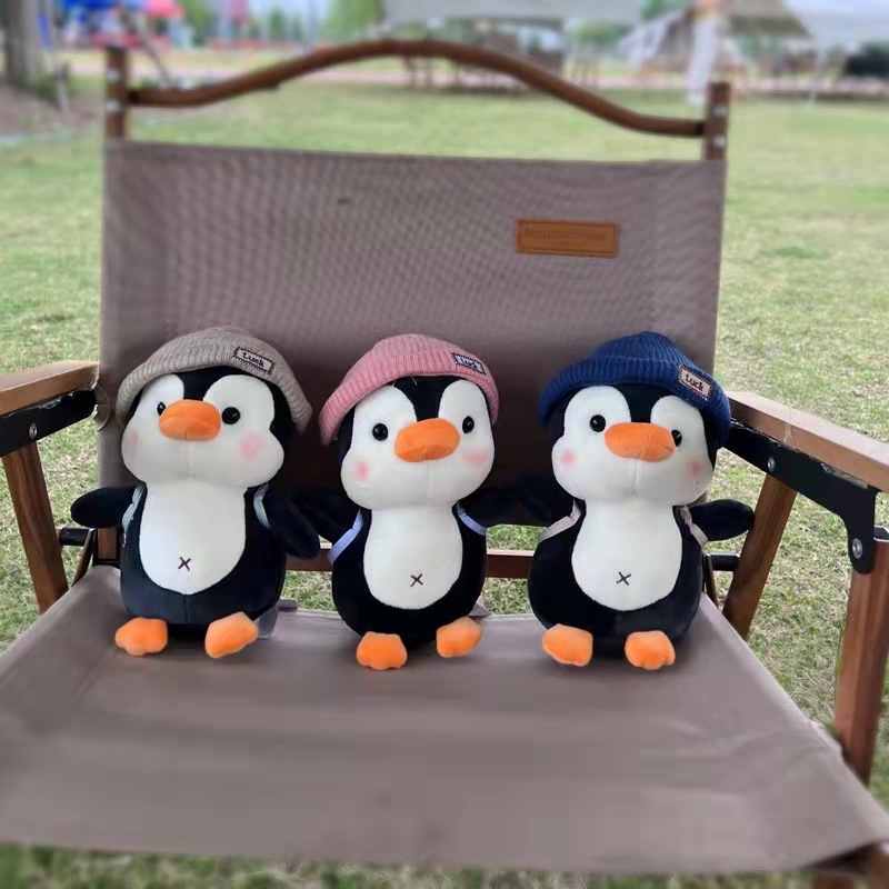 新しいかわいいバックパック旅行ペンギンぬいぐるみ変身人形海洋館人形子供プレゼント卸売り|undefined