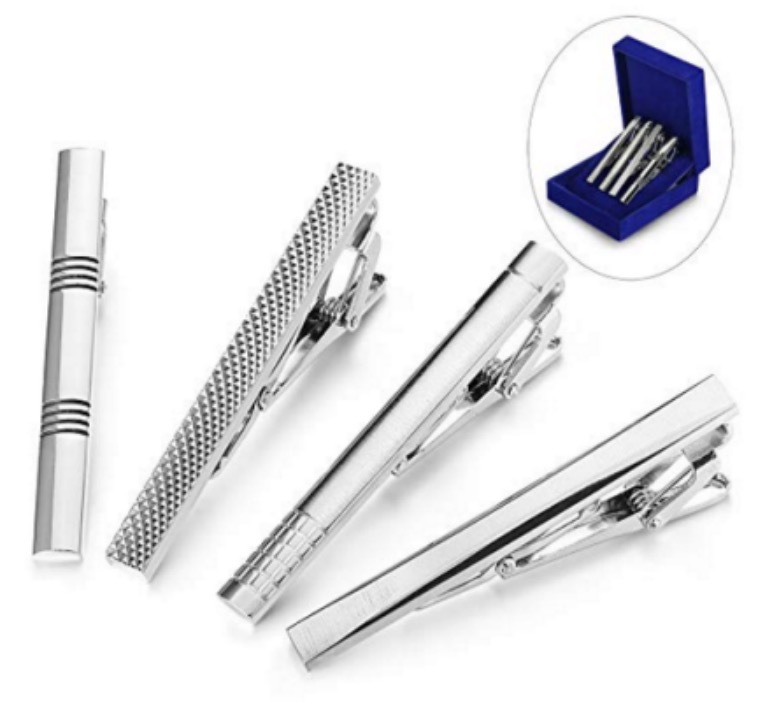 Dress Tie Accessories Jewelry Copper Material Pattern Tie Clip Smooth Twill Men's Business Prismatic Tie Clip