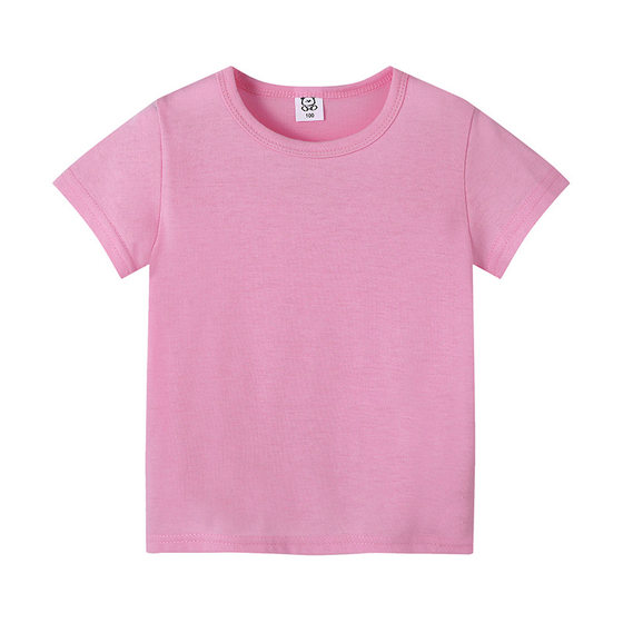 Summer solid color children's short sleeve men's and women's children's clothing T-Shirt wholesale no pattern hand-painted advertising shirt manufacturers a generation of hair