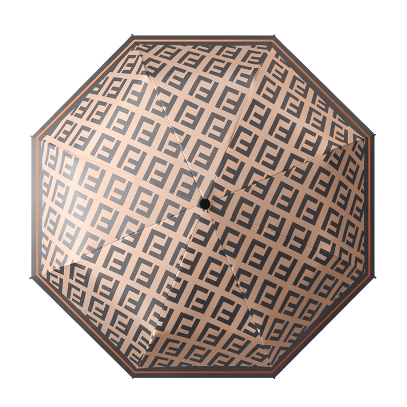 Black Rubber Mini Folding Sun Umbrella Ultra Light Mini Portable Sunshade Umbrella Pocket Umbrella Folding Sun Umbrella