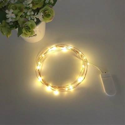 Factory direct 2032 button battery box copper wire lamp star lamp Christmas holiday gift box bouquet confession decorative lamp