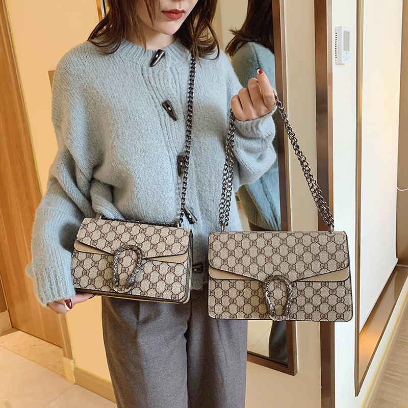 Cross-border Bag 2023 New Trendy Fashion Dionysia Bag Vintage Printed Mini Single-shoulder Crossbody Chain Women's Bag
