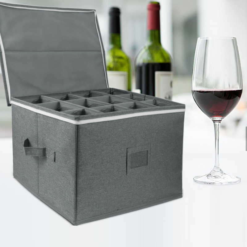 ワイングラス収納ボックス折りたたみ可能高脚ワイングラス収納ボックスwine glass storage bag|undefined