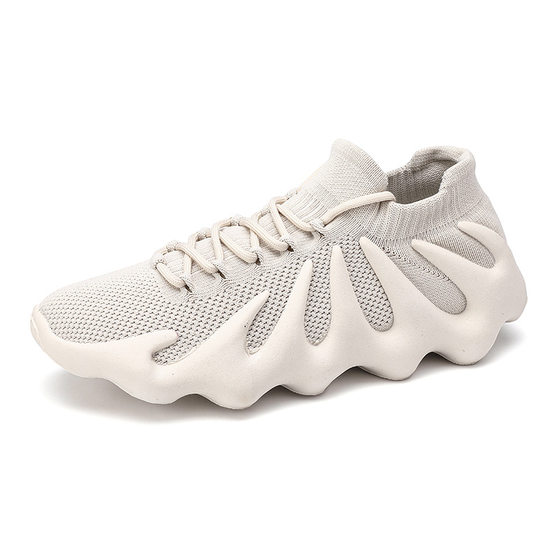Men's shoes new casual sneaker Zifei woven volcanic bottom breathable mesh shoes men's running shoes Octopus socks shoes