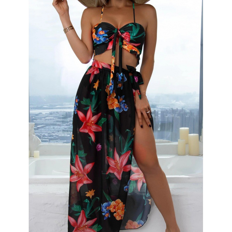 2023 new foreign trade cross-border Amazon Europe and the United States sexy high waist split bikini ladies swimsuit manufacturers wholesale