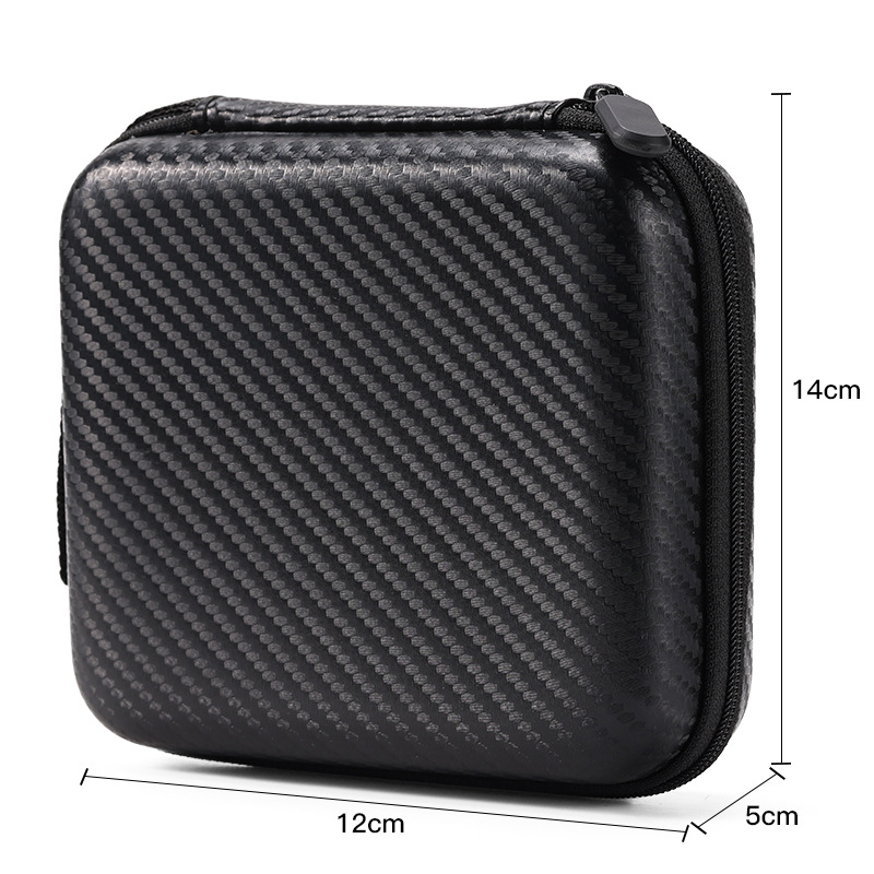 eva earphone storage box multi-function data cable charger storage bag mobile hard disk bag carbon fiber zipper bag