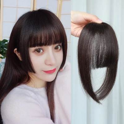 Princess cut Ji hair style bangs neat bangs with sideburns plain thick bangs women's wig fake bangs wig piece