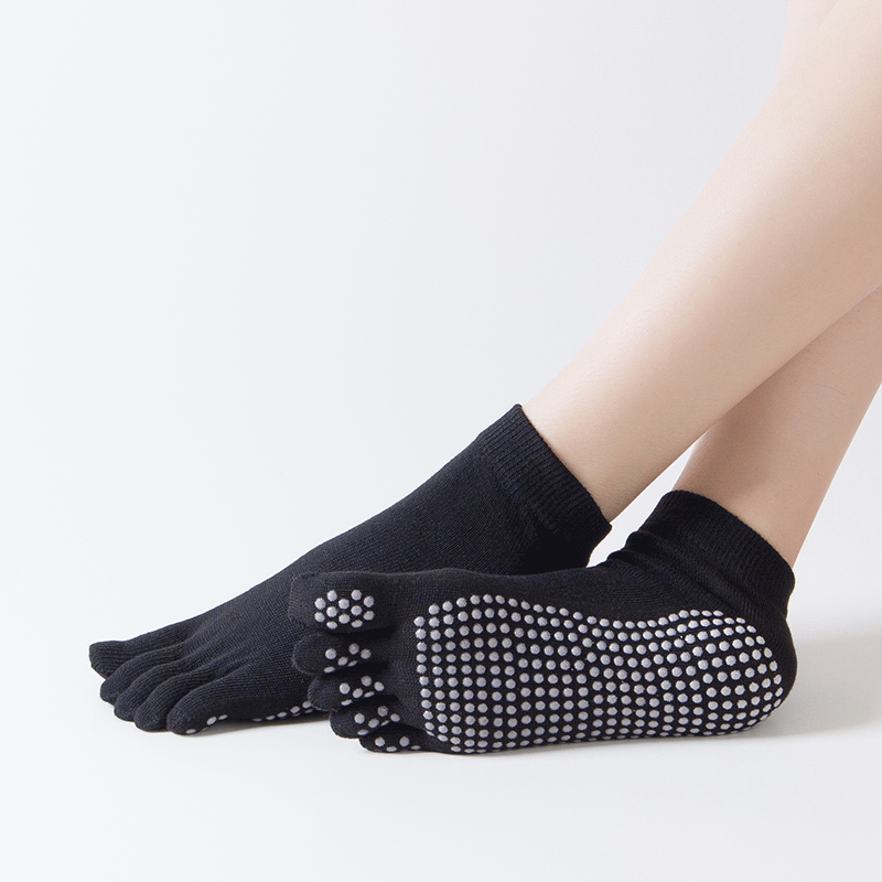 Cross-border spot color toe dispensing yoga socks non-slip five-finger socks dance socks tube open-toe full-finger yoga socks generation hair