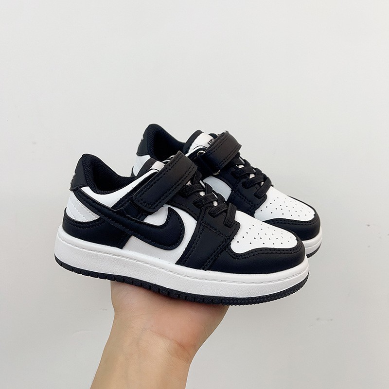 Children's low-top sneaker 2024 autumn new black and white panda shoes Air Force No. 1 white shoes aj children's shoes fashion brand