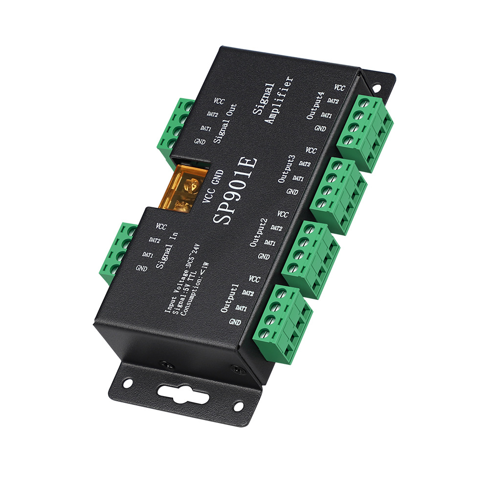LED magic color amplifier 2811 magic color light bar signal amplifier 5-way SPI signal amplifier SP901E