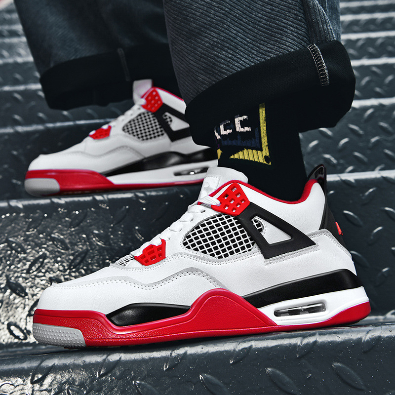 aj4 men's shoes Putian genuine goods joint name air cushion basketball shoes white cement North Carolina blue women's sneakers sneaker couple