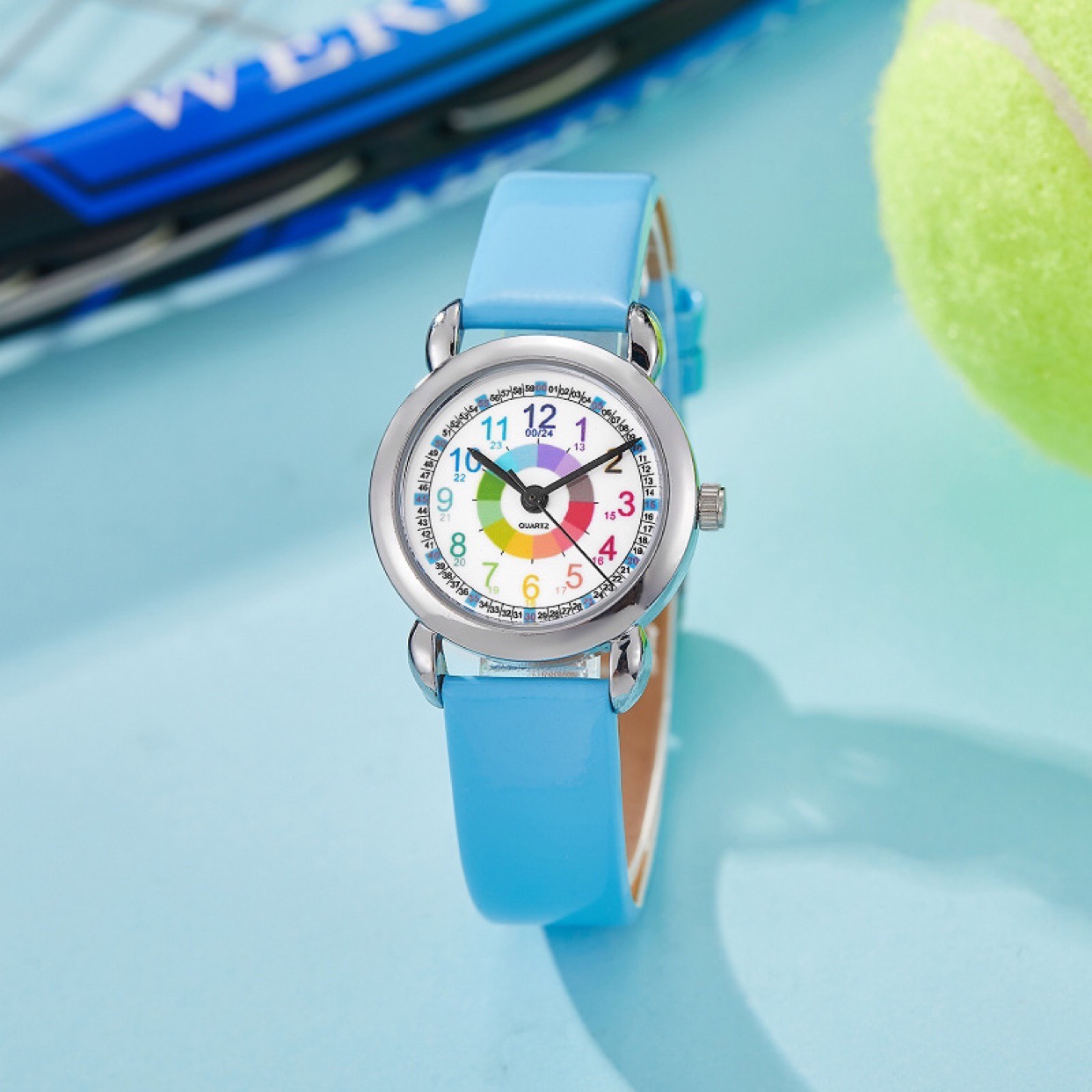 Children's Watch Boys' Female Pupil Pointer Digital Character Life Waterproof Watch