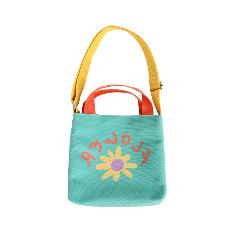 Children's bag fashionable new contrast color student portable travel bag girl cute printed lightweight shoulder messenger bag