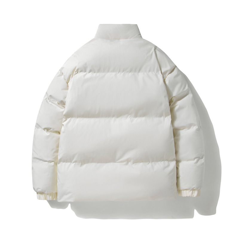 Lambswool stand collar cotton-padded coat men's autumn and winter fashion brand couple's cotton-padded coat thickened fleece-lined bread coat
