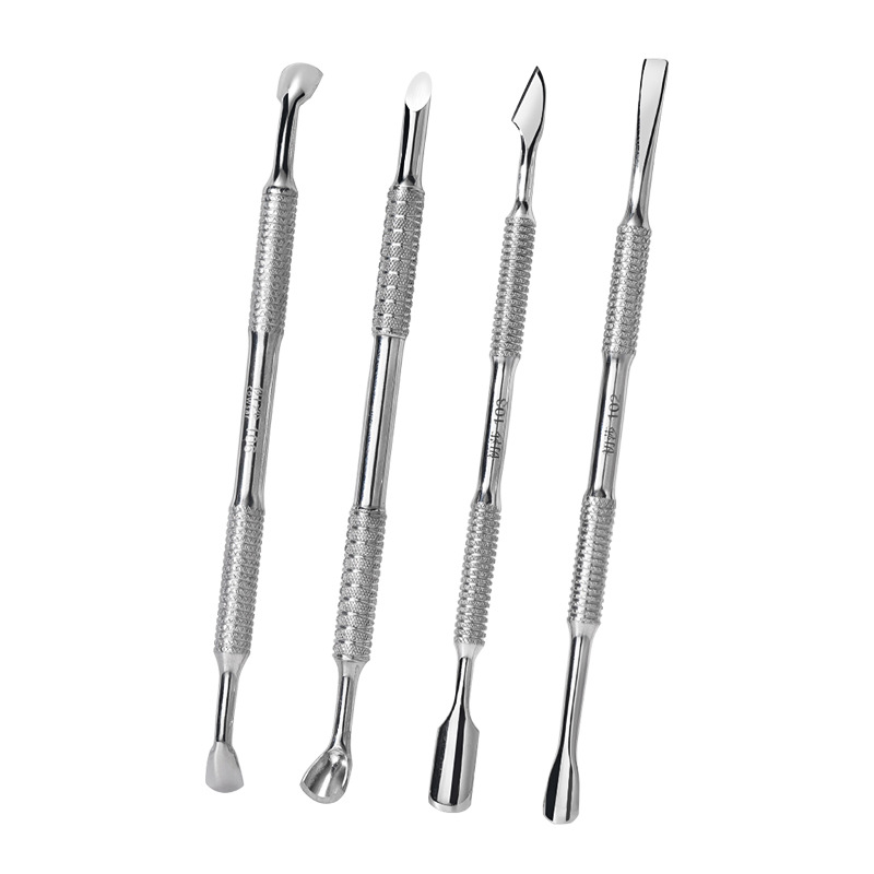 Russian steel push double-headed horseshoe Bevel manicure steel push nail exfoliating cutin nail remover nail salon special tools